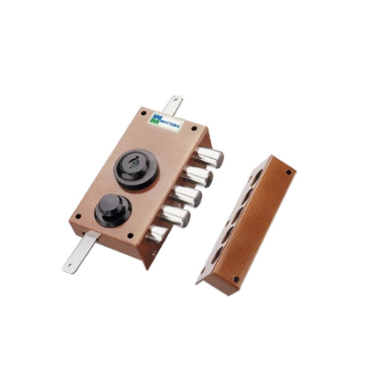 SERRURE EN APPLIQUE MULTIPOINTS MOTTURA 436 MARRON A2P*