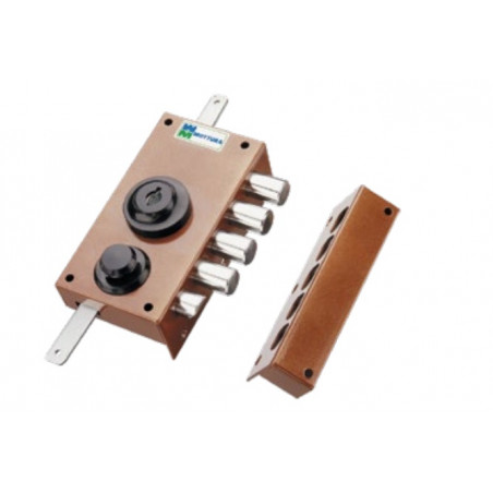 SERRURE EN APPLIQUE MULTIPOINTS MOTTURA 436 MARRON A2P*