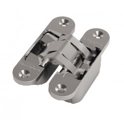 CHARNIÈRE INVISIBLE MEDIUM EN ZAMAK DIMENSIONS 111X29 MM FINITION CHROMÉE MATE CHARNIÈRE INVISIBLE MEDIUM EN ZAMAK DIMENSIONS 111X29 MM FINITION CHROMÉE MATE