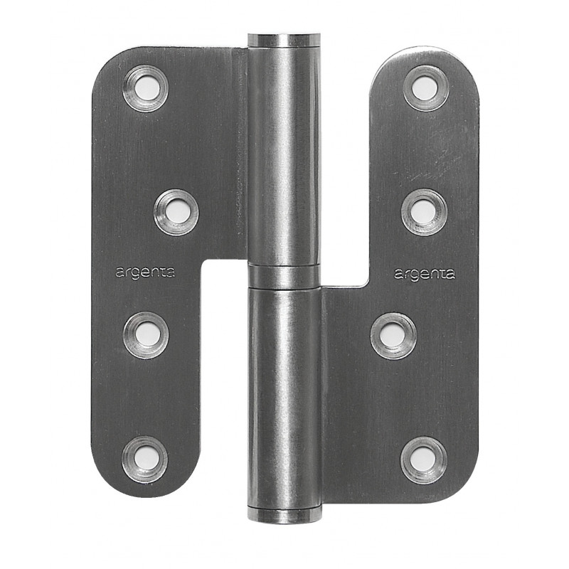 PAUMELLE RÉGLABLE 100X86 MM INOX BROSSÉ GAUCHE