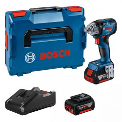 BOULONNEUSE À CHOC 18V BOSCH GDS 18V-330 HC - 2 BATTERIES 5AH - CHARGEUR - COFFRET L-BOXX