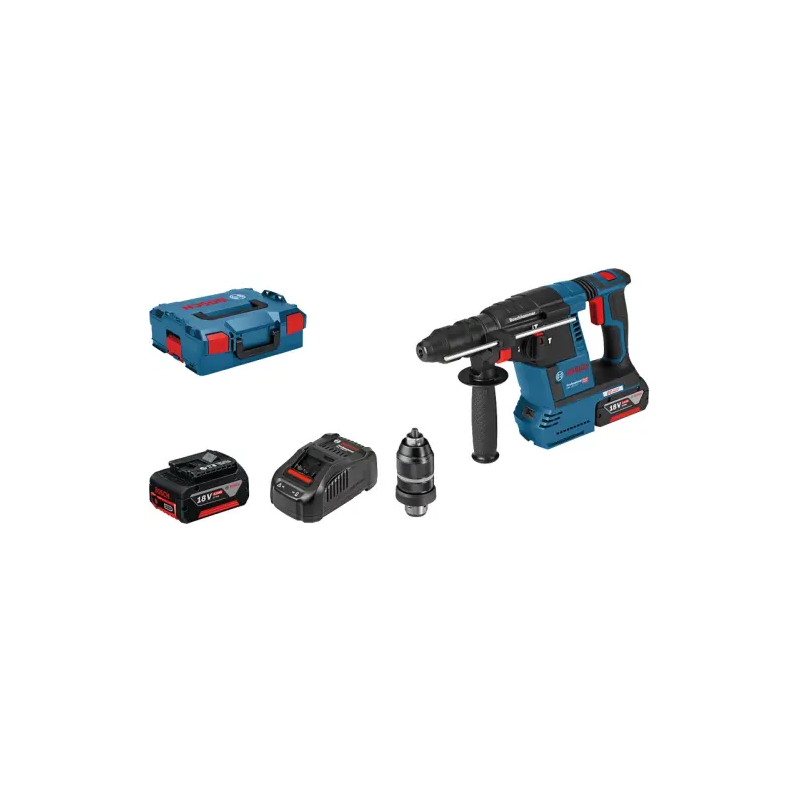 PERFORATEUR SANS FIL SDS PLUS 18V 2.6J L-BOXX + 2 BATTERIES Li-ION 5.0Ah + POIGNEE AUXILIAIRE