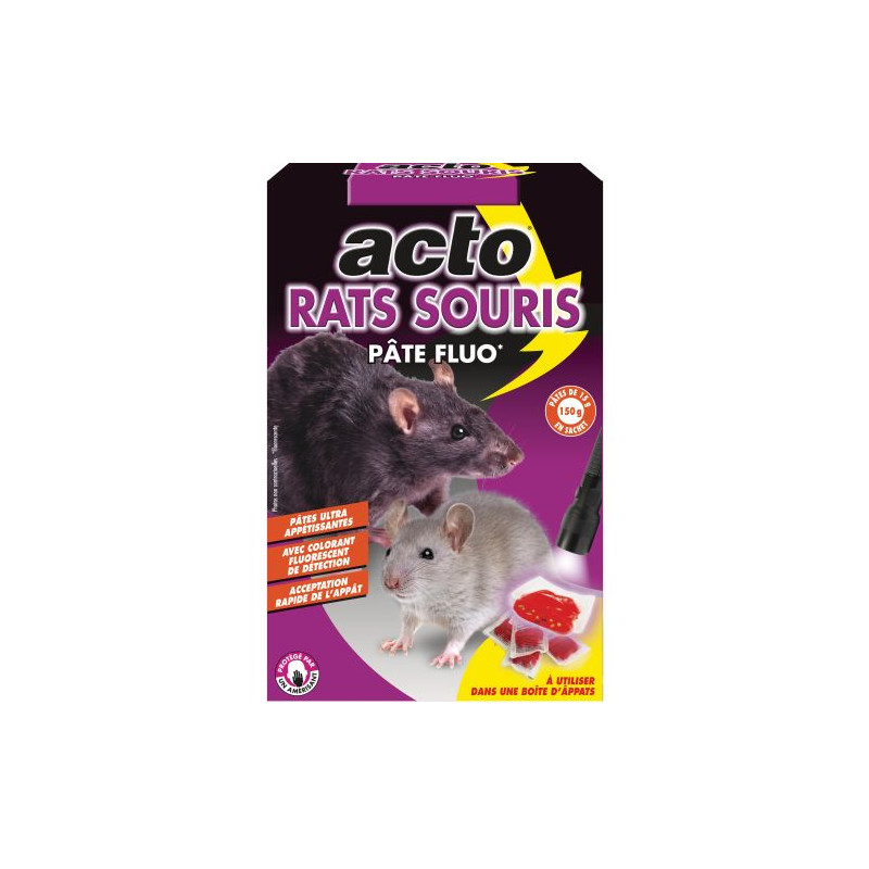 PATE A APPAT FLORESCENTE RATS ET SOURIS