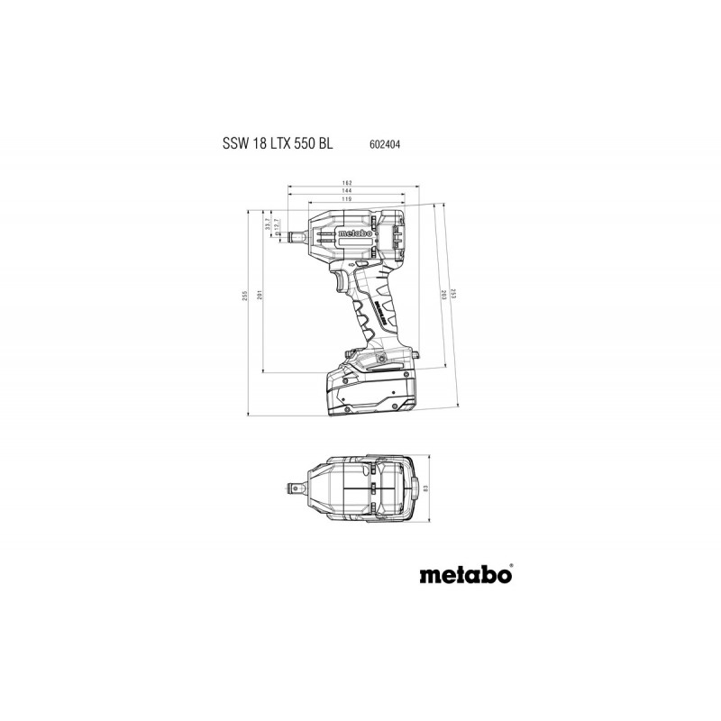 BOULONNEUSE NUE 18V SSW18LTX 550N (SANS BATTERIE NI CHARGEUR)