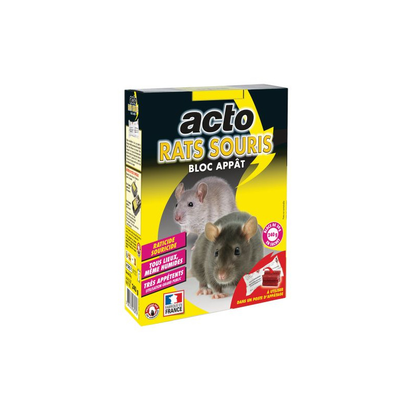 BLOC APPAT RATS ET SOURIS