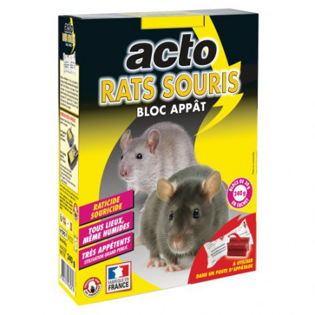 BLOC APPAT RATS ET SOURIS
