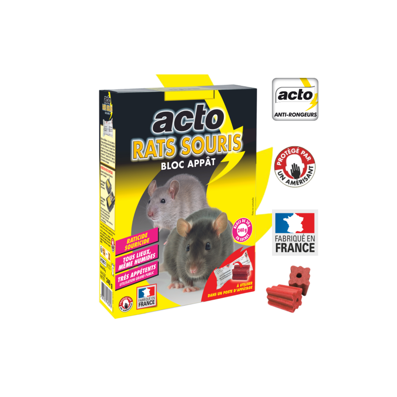 BLOC APPAT RATS ET SOURIS
