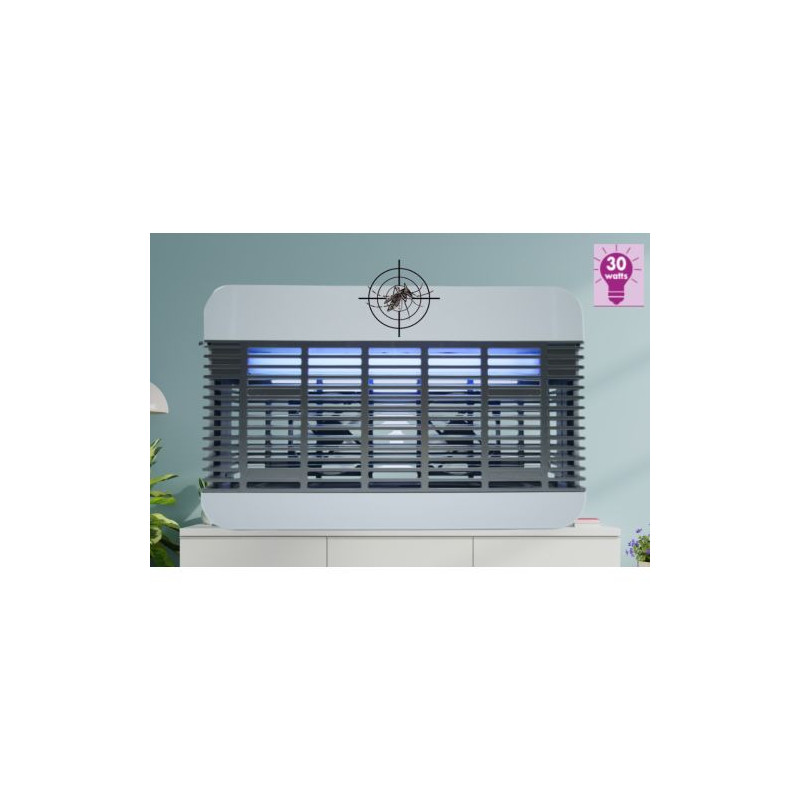 LAMPE U.V GRILL INSECTES-ASPIRATEUR GRAND FORMAT 100M2