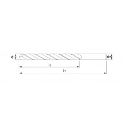 FORET PHANTOM HSS DIN 338 AVEC REVÊTEMENT TIN, QUEUE CYLINDRIQUE