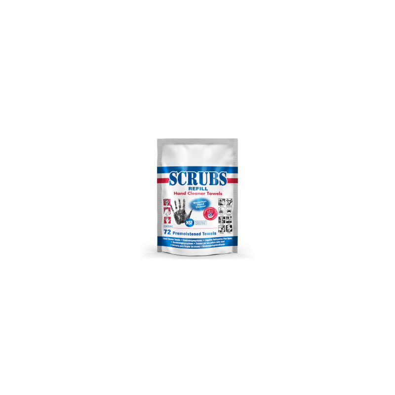 RECHARGE POUR SEAU DE 72 LINGETTES NETTOYANTES SCRUBS REFILL