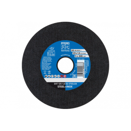 DISQUE A TRONCONNER ACIER / INOX 125X1X22.23 SG STEELOX