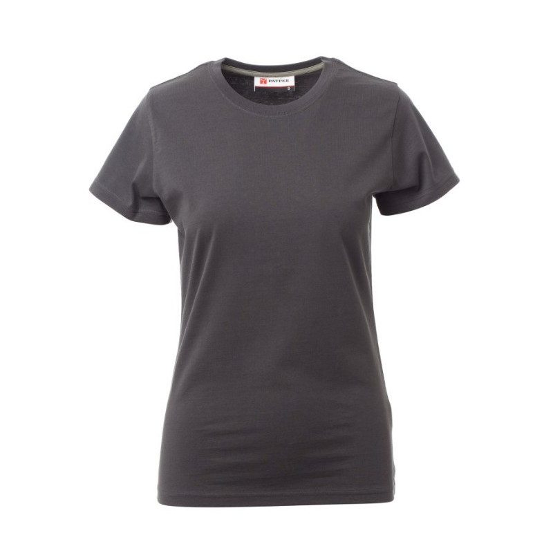 TEE-SHIRT FEMME MANCHE COURTE SUNRISE ANTHRACITE 100% COTON 190 GR/MQ