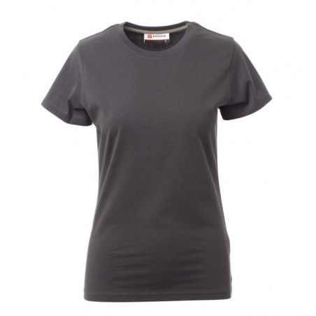 TEE-SHIRT FEMME MANCHE COURTE SUNRISE ANTHRACITE 100% COTON 190 GR/MQ