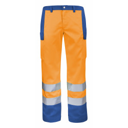 PANTALON FLUO BASE XP ORANGE FLUO/BLEU BUGATTI TAILLE 3