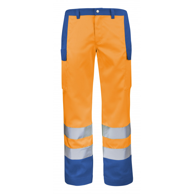 PANTALON FLUO BASE XP ORANGE FLUO/BLEU BUGATTI TAILLE 3