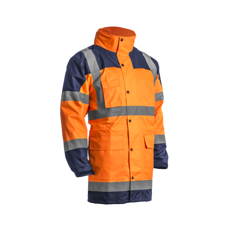 PARKA MATELASSEE HV HYDRA ORANGE/MARINE