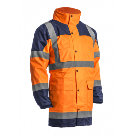 PARKA MATELASSEE HV HYDRA ORANGE/MARINE