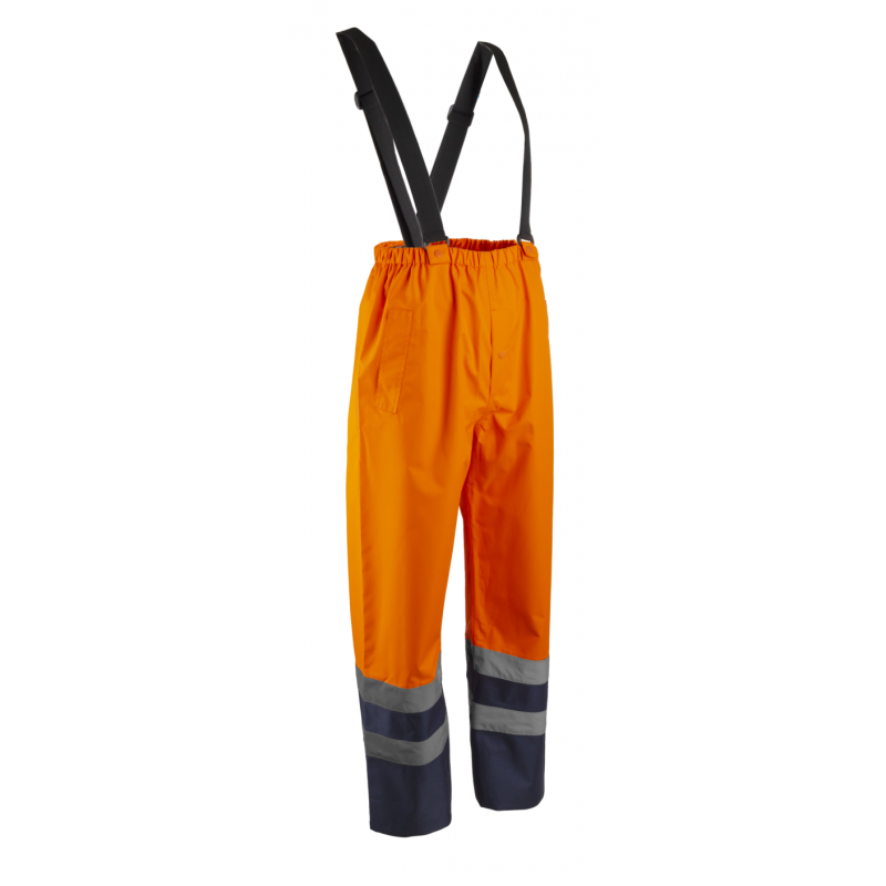 PANTALON DE PLUIE HV HYDRA ORANGE/MARINE TAILLE L