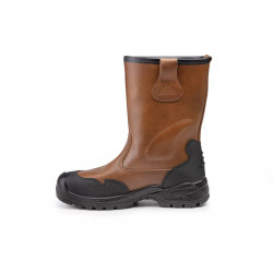 BOTTES DE SECURITE EN CUIR FOURREE MARRON A-ENDURO