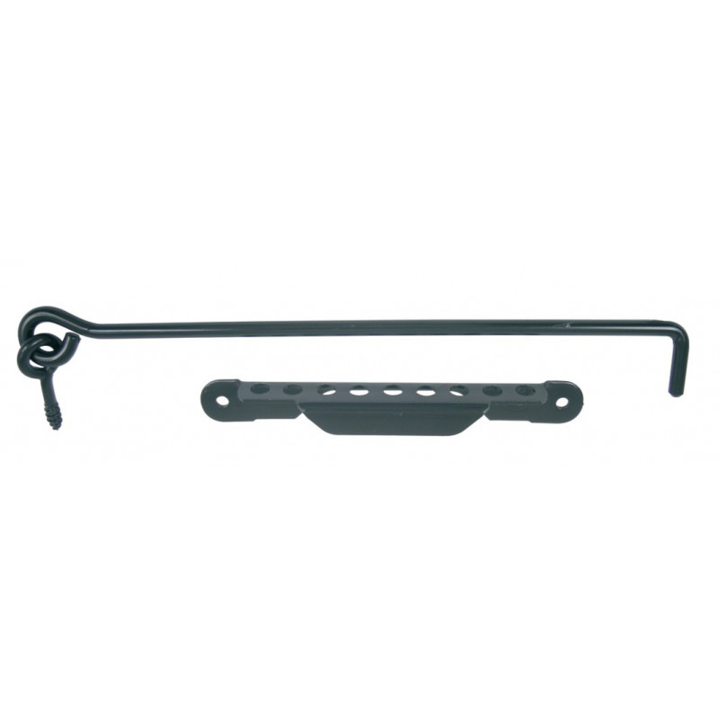 CROCHET DIAMÈTRE 8 MM VIS AVEC CRÉMAILLÈRE CATAPHORÈSE NOIR