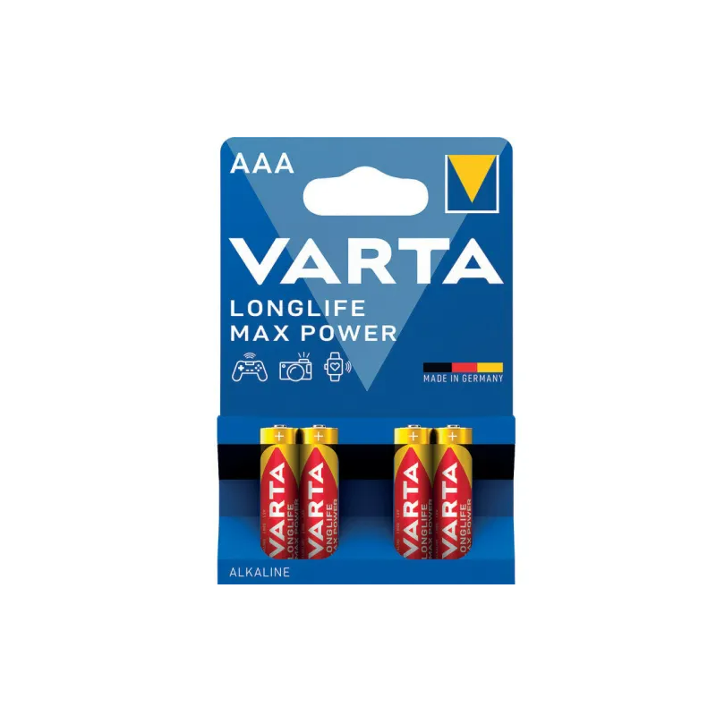 Blister de 4 Pile Alcaline LONGLIFE POWER LR03/AAA