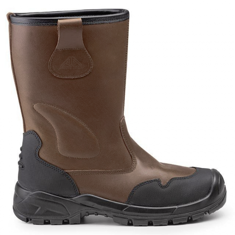 BOTTES DE SECURITE EN CUIR FOURREE MARRON A-ENDURO