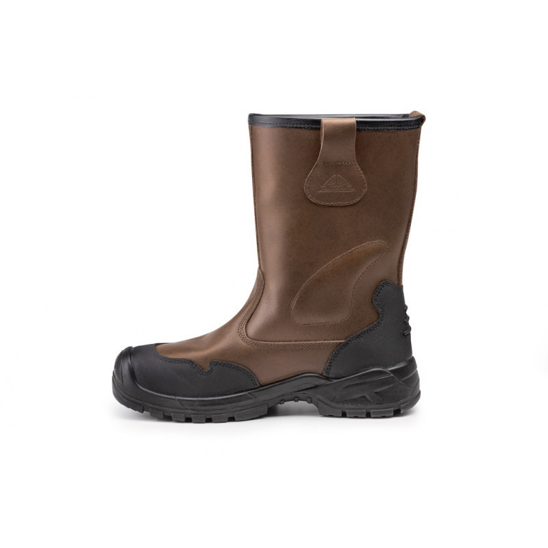 BOTTES DE SECURITE EN CUIR FOURREE MARRON A-ENDURO