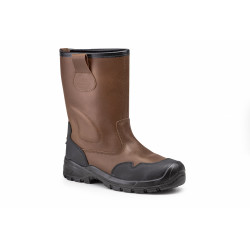 BOTTES DE SECURITE EN CUIR FOURREE MARRON A-ENDURO