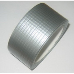 Toile grise, complexe toilé plastifié, multifonction  Long : 50M x Larg : 48mm