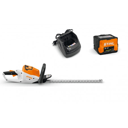 TAILLE-HAIES SANS FIL STIHL HSA 50.1 AVEC BATTERIE AK 10 ET CHARGEUR AL 101