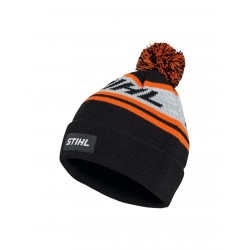 BONNET POMPON24 TRICOLORE NOIR/ORANGE/GRIS STIHL 0421-600-0200