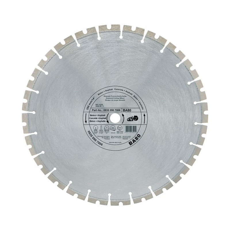 DISQUE À DÉCOUPER DIAMANT STIHL D-BA80 POUR BÉTON