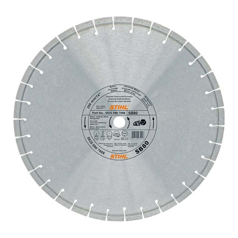 DISQUE À DÉCOUPER DIAMANT STIHL POUR PIERRE/BÉTON SB80