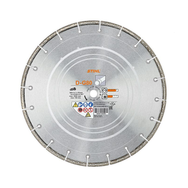 DISQUE À DÉCOUPER DIAMANT UNIVERSEL STIHL DG80 350 MM/14'' - 0835-070-7000