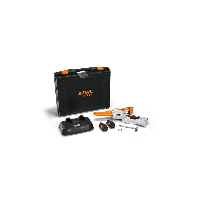 SCIE DE JARDIN STIHL GTA 40 21,6V AVEC LAME 15 CM 1/4'' P, 2 BATTERIES AS 2, CHARGEUR AL 5-2 ET MALLETTE - RÉF. GA04-011-6910
