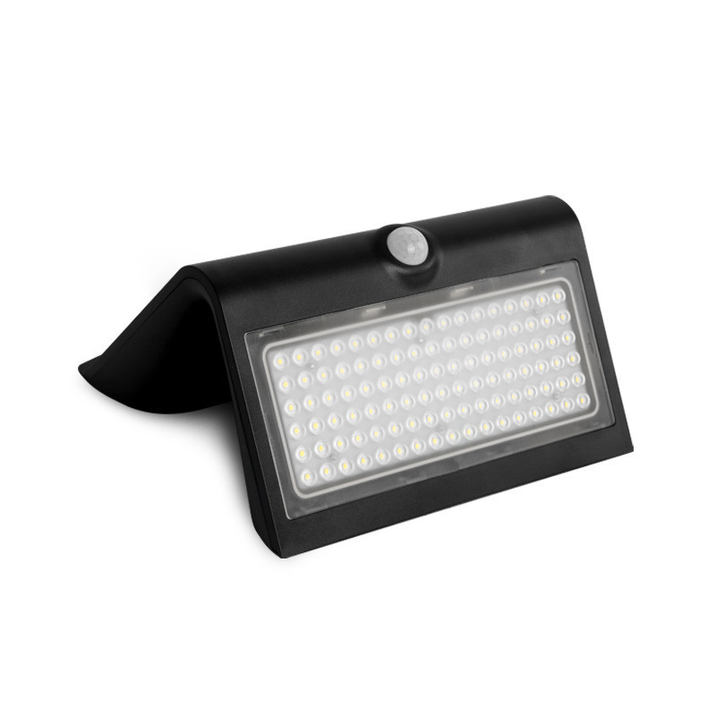 APPLIQUE MURALE LED SOLAIRE 8W 4000K NOIR+ DETECTEUR
