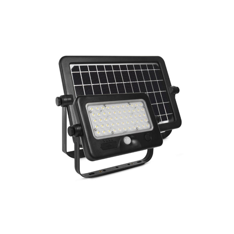 PROJECTEUR LED SOLAIRE AVEC DEECTEUR 10W 4000K IP44 + CHARGEUR USB