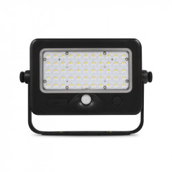 PROJECTEUR LED SOLAIRE AVEC DEECTEUR 10W 4000K IP44 + CHARGEUR USB