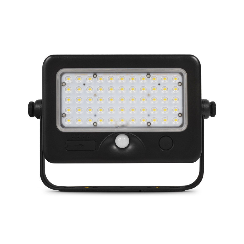 PROJECTEUR LED SOLAIRE AVEC DEECTEUR 10W 4000K IP44 + CHARGEUR USB