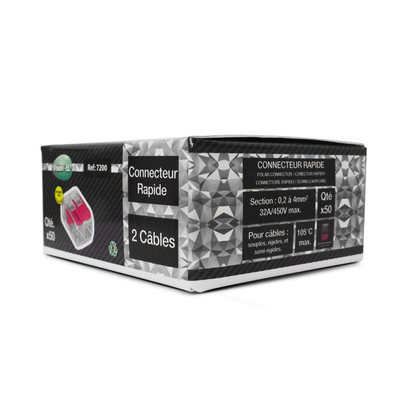 CONNECTEUR AUTOMATIQUE 2 CÂBLES BOITE DE 50 UNITES