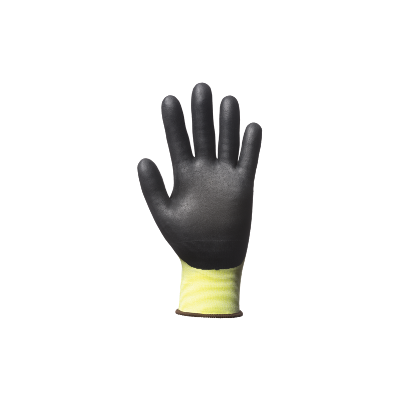 GANTS EUROCUT N318HVC ANTI-COUPE TRICOT JAUNE FLUO ENDUIT NITRILE