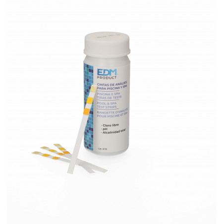 BANDELETTES DE TEST POUR PISCINE ET SPA - CHLORE, PH, ALCALINITÉ