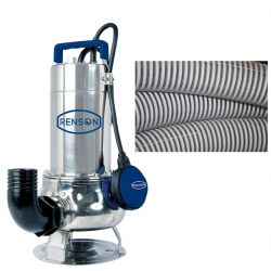 POMPE DE RELEVAGE 230V INOX + 10M TUYAU Ø40  RENSON