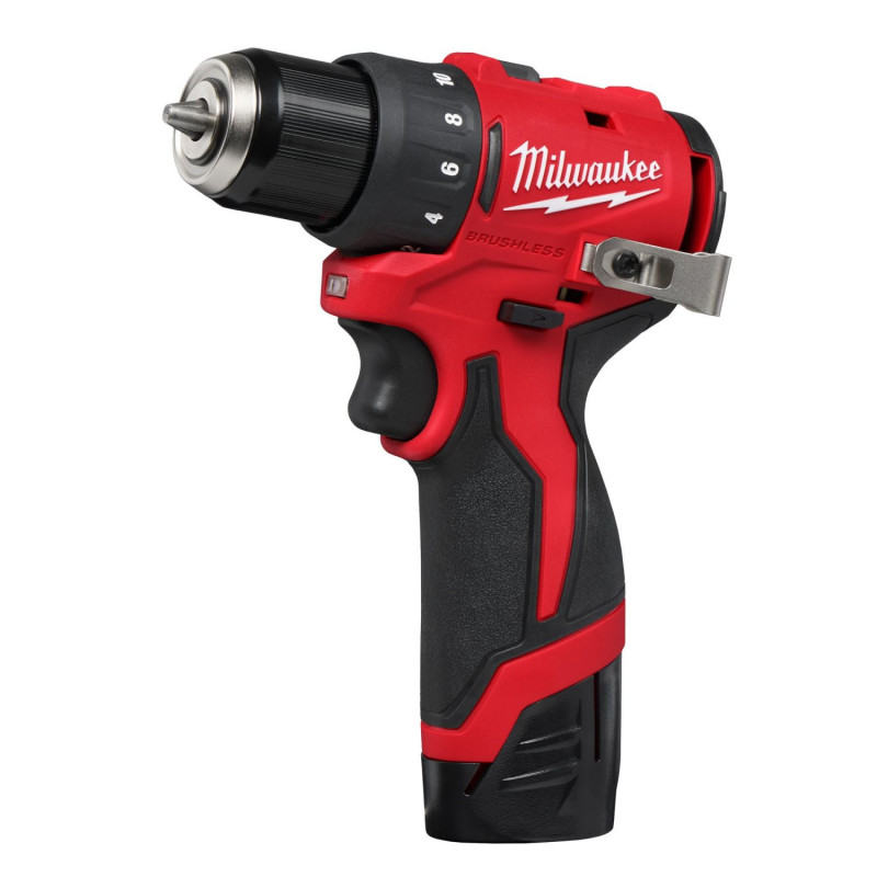 PERCEUSE-VISSEUSE 12V M12BLDDRC-202C BRUSHLESS 10MM 40NM + 2 BATTERIES 2AH + CHARGEUR M12