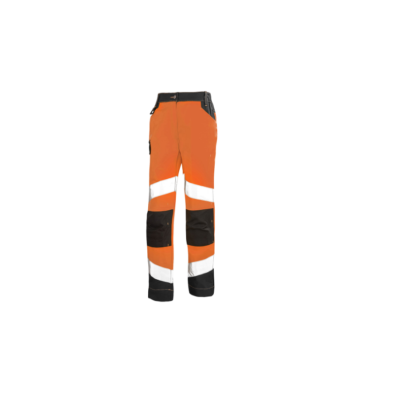PANTALON FEMME HV ORANGE/GRIS FLUO TECH