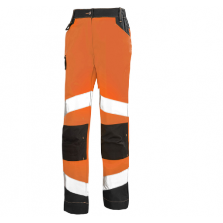PANTALON FEMME HV ORANGE/GRIS FLUO TECH