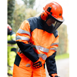 VESTE SCIE A CHAINE ORANGE HAUTE VISIBILITE CL1 TYPE A