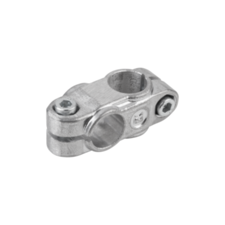 BRIDE EN CROIX ALUMINIUM POUR TUBE ROND - FORME A - 25.1MM