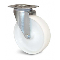 Roulette manutention Roue polyamide Ernyl® Série E4B-77 / E5B-77 Fixation à platine pivotante Diamètre 125mm Charge 280 kg