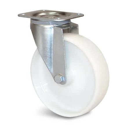 Roulette manutention Roue polyamide Ernyl® Série E4B-77 / E5B-77 Fixation à platine pivotante Diamètre 125mm Charge 280 kg